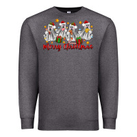 Charcoal Heather merry christmas pantasmas ghost christmas Premium Sweatshirt - Zillion Design Studio