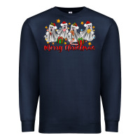 Navy merry christmas pantasmas ghost christmas Premium Sweatshirt - Zillion Design Studio
