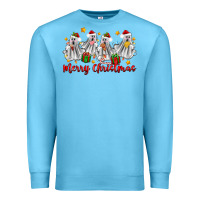Ocean Blue merry christmas pantasmas ghost christmas Premium Sweatshirt - Zillion Design Studio