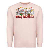 Pale Pink merry christmas pantasmas ghost christmas Premium Sweatshirt - Zillion Design Studio