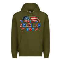 Army Green all american boy Premium Hoodie - AdoDesignShop