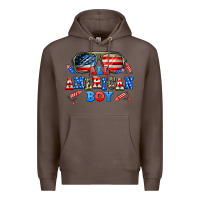 Coffee all american boy Premium Hoodie - AdoDesignShop