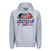 Heather Grey all american boy Premium Hoodie - AdoDesignShop