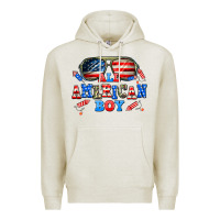 Oatmeal Heather all american boy Premium Hoodie - AdoDesignShop