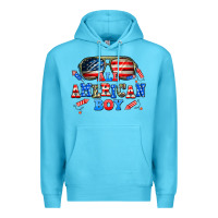 Ocean Blue all american boy Premium Hoodie - AdoDesignShop