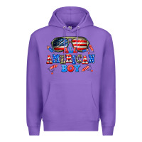 Purple all american boy Premium Hoodie - AdoDesignShop