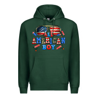 Sports Green all american boy Premium Hoodie - AdoDesignShop