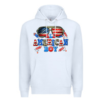 White all american boy Premium Hoodie - AdoDesignShop