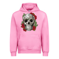 Fuchsia Pink skull cactus Urban Hoodie - JahusDesignShop