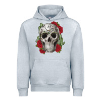 Heather Grey skull cactus Urban Hoodie - JahusDesignShop