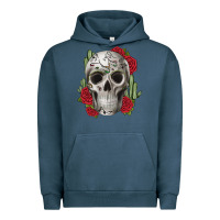 Pigment Midnight Navy skull cactus Urban Hoodie - JahusDesignShop