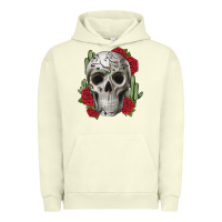 Pigment Pistachio skull cactus Urban Hoodie - JahusDesignShop