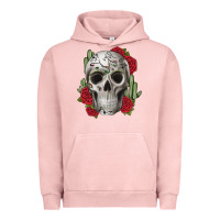 Pigment Salmon skull cactus Urban Hoodie - JahusDesignShop