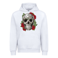 White skull cactus Urban Hoodie - JahusDesignShop