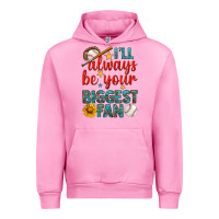Fuchsia Pink i'll always be your biggest fan baseball Urban Hoodie - BundleAndBundleShop