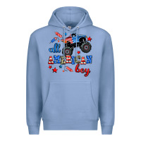 Colony Blue all american boy  monsterr truck Premium Hoodie - AdoDesignShop