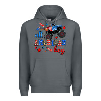 Rock all american boy  monsterr truck Premium Hoodie - AdoDesignShop