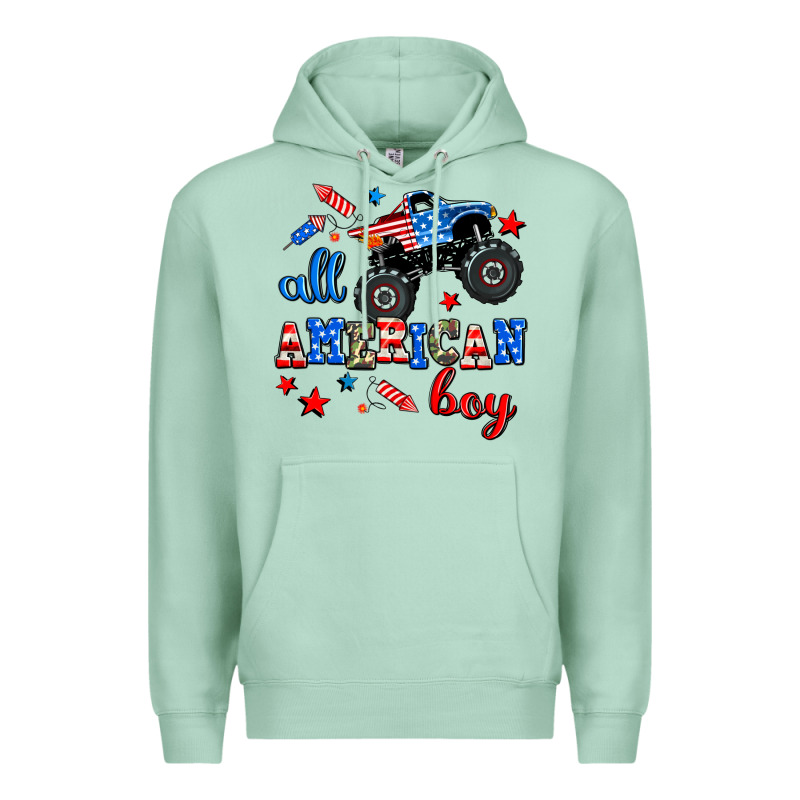 All American Boy  Monsterr Truck Premium Hoodie by AdoDesignShop | Teevron