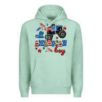 Seafoam all american boy  monsterr truck Premium Hoodie - AdoDesignShop