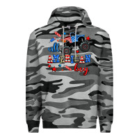 Slate Camo all american boy  monsterr truck Premium Hoodie - AdoDesignShop