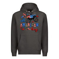Smoke all american boy  monsterr truck Premium Hoodie - AdoDesignShop
