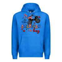 True Royal all american boy  monsterr truck Premium Hoodie - AdoDesignShop