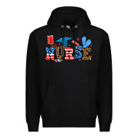 Black usa nurse Premium Hoodie - AdoDesignShop