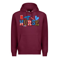 Burgundy usa nurse Premium Hoodie - AdoDesignShop