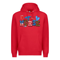 Red usa nurse Premium Hoodie - AdoDesignShop