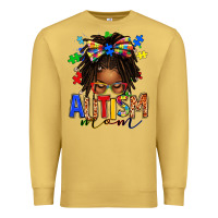 Antique Gold autism mom afro locs messy bun Premium Sweatshirt - texasbilliewilder