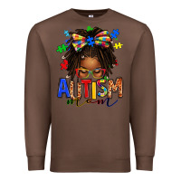 Chestnut autism mom afro locs messy bun Premium Sweatshirt - texasbilliewilder