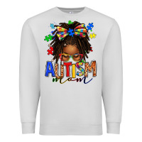 Dove Grey autism mom afro locs messy bun Premium Sweatshirt - texasbilliewilder