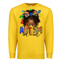 Lemon autism mom afro locs messy bun Premium Sweatshirt - texasbilliewilder