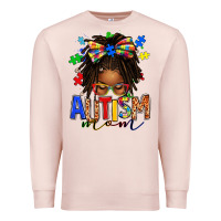 Pale Pink autism mom afro locs messy bun Premium Sweatshirt - texasbilliewilder