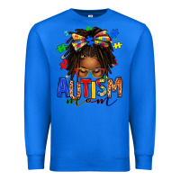 True Royal autism mom afro locs messy bun Premium Sweatshirt - texasbilliewilder