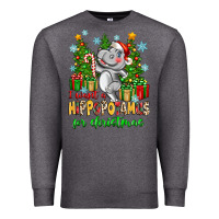 Charcoal Heather i want a hippopotamus for christmas Premium Sweatshirt - Zillion Design Studio