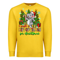 Lemon i want a hippopotamus for christmas Premium Sweatshirt - Zillion Design Studio