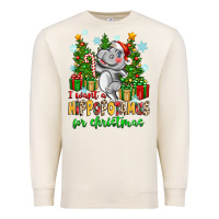 Sandshell i want a hippopotamus for christmas Premium Sweatshirt - Zillion Design Studio