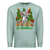 Seafoam i want a hippopotamus for christmas Premium Sweatshirt - Zillion Design Studio