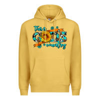 Antique Gold this is gods country sunflower Premium Hoodie - AdoDesignShop