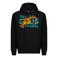 Black this is gods country sunflower Premium Hoodie - AdoDesignShop