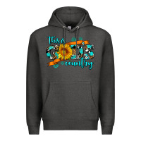 Charcoal Heather this is gods country sunflower Premium Hoodie - AdoDesignShop