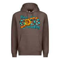 Coffee this is gods country sunflower Premium Hoodie - AdoDesignShop