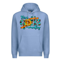 Colony Blue this is gods country sunflower Premium Hoodie - AdoDesignShop