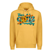 Mustard this is gods country sunflower Premium Hoodie - AdoDesignShop