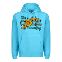 Ocean Blue this is gods country sunflower Premium Hoodie - AdoDesignShop