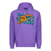 Purple this is gods country sunflower Premium Hoodie - AdoDesignShop