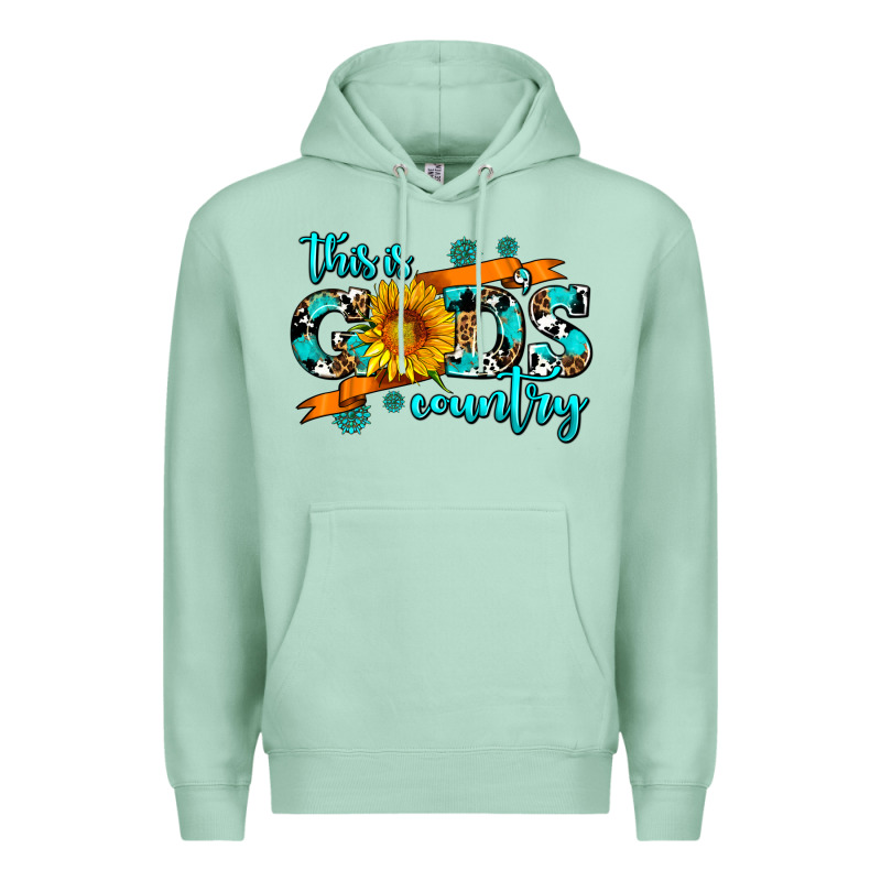 This Is Gods Country Sunflower Premium Hoodie by AdoDesignShop | Teevron