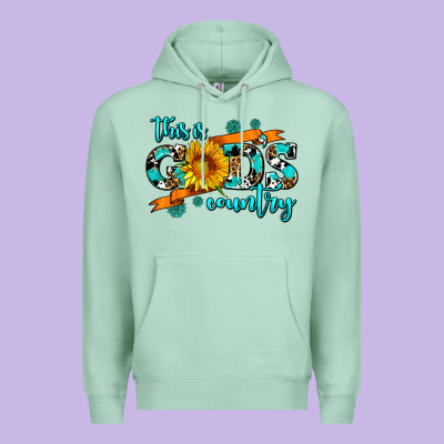 This Is Gods Country Sunflower Premium Hoodie Designed By Adodesignshop