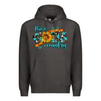 Smoke this is gods country sunflower Premium Hoodie - AdoDesignShop
